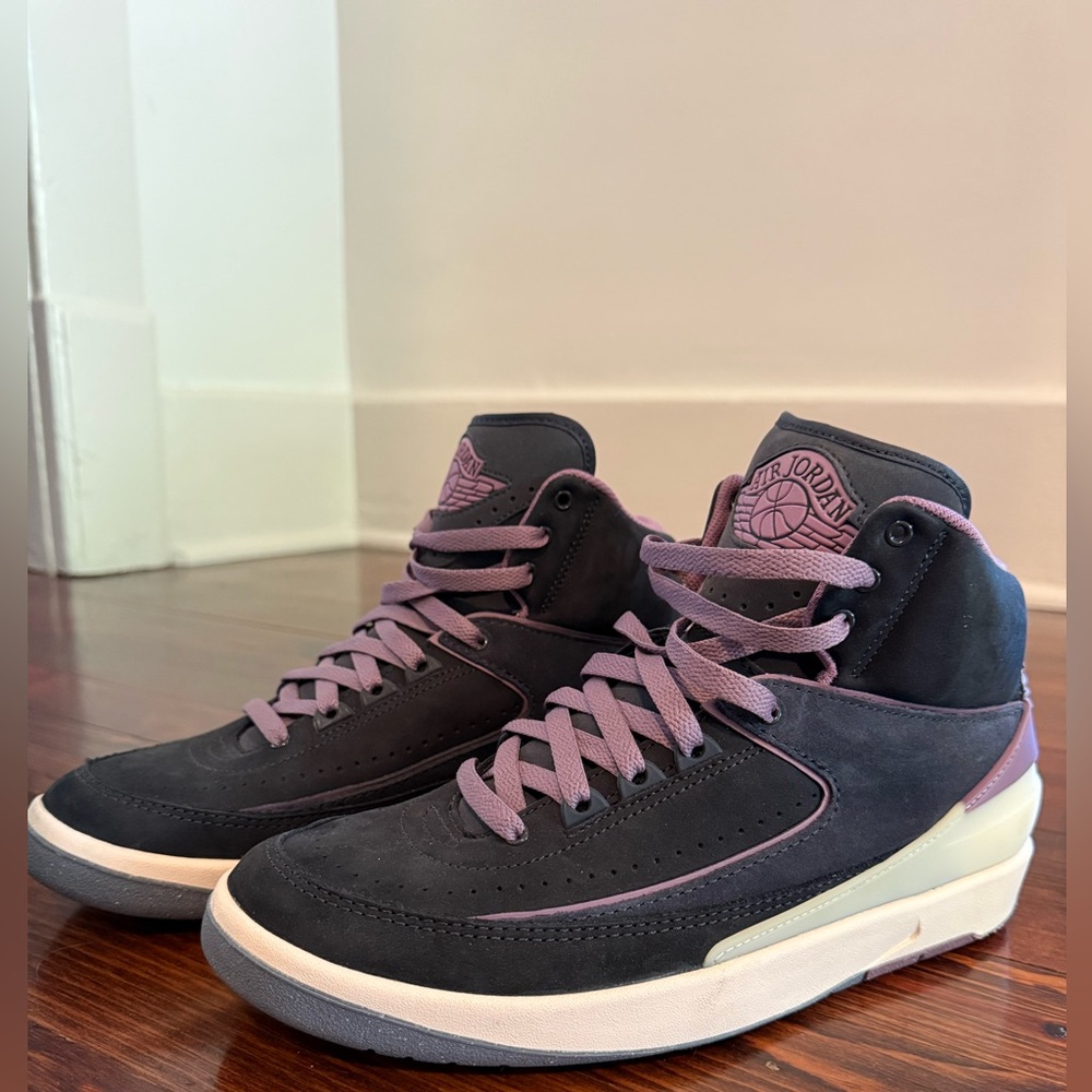 Nike Air Jordan Athletic Shoes - Black and Purple
